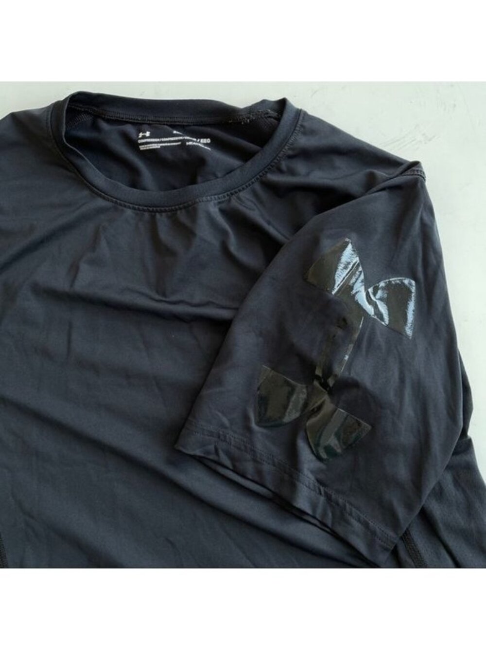 Under Armour Black T Shirt Short Sleeve Mens Size 2XL Compression Heatgear
